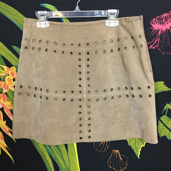 BB Dakota Dresses & Skirts - BB DAKOTA/ Vintage 100% Leather Rivet Mini Skirt BB Dakota Dresses & Skirts - BB DAKOTA/ Vintage 100% Leather Rivet Mini Skirt